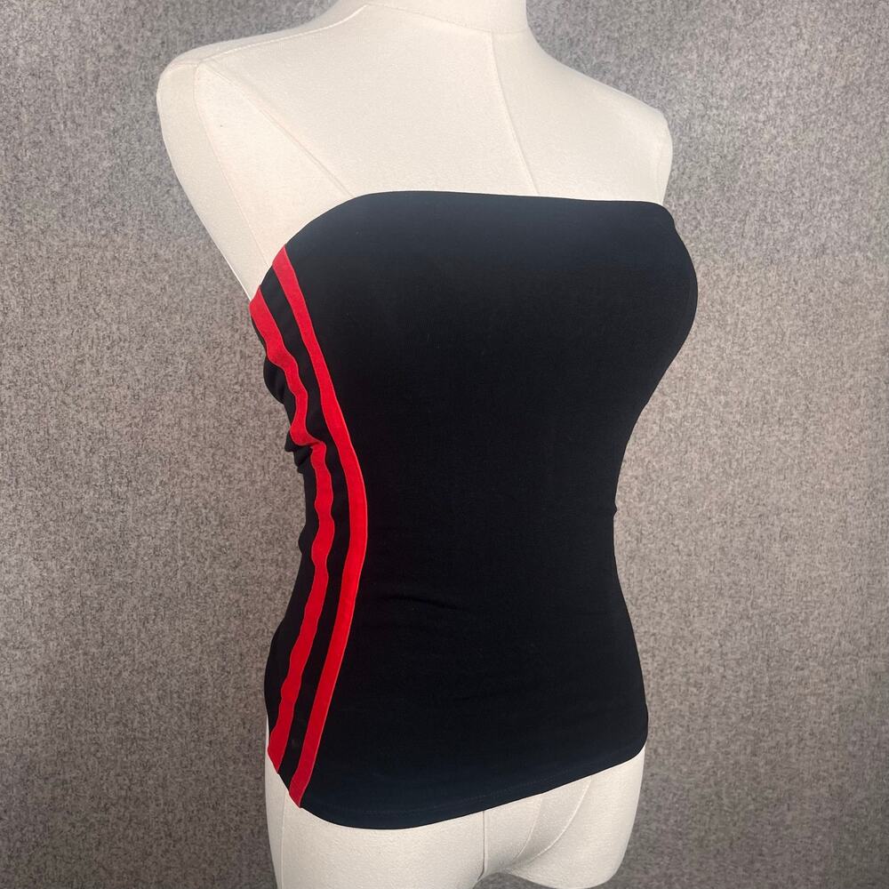 Vintage 90s Y2K Cyber Punk Form Fitting Vamp Tube Top Clubbing Womens Size XS